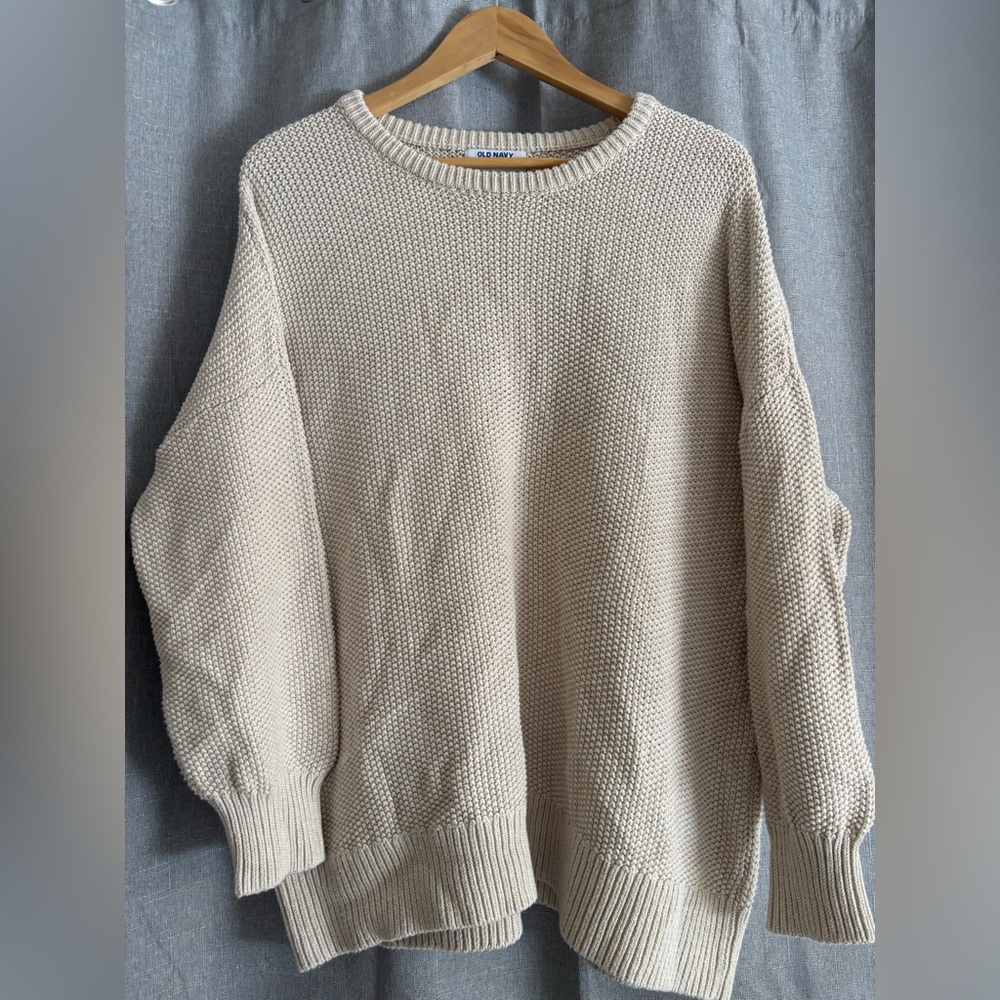 Old Navy Cream Tunic Sweater